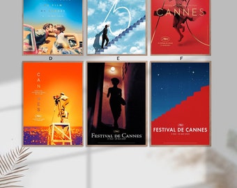 Affiche en toile décorative pour le festival de Cannes sans cadre 8 x 12 pouces 16 x 24 pouces 24 x 36 pouces