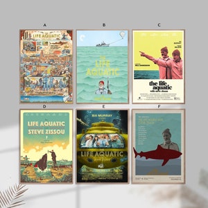 Poster su tela per la decorazione della casa del film Life Aquatic, classico, senza cornice-8x12''16x24''24x36''