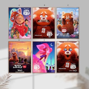 Turning Red Anime film Classic Movie Home Decor Canvas Poster unframe-8x12&#39;&#39;16x24&#39;&#39;24x36&#39;&#39;