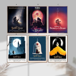 BEAUTY and THE BEAST (1991) film Classic Movie Home Decor Canvas Poster unframe-8x12&#39;&#39;16x24&#39;&#39;24x36&#39;&#39;
