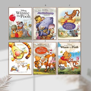 Póster de lienzo de la película clásica de la película Tigger para decoración del hogar sin marco, 8 x 12 '', 16 x 24 '', 24 x 36 ''