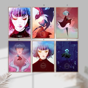 Gris Spiel Videospiel Home Decor Leinwand Poster ungerahmt-8x12''16x24''24x36''