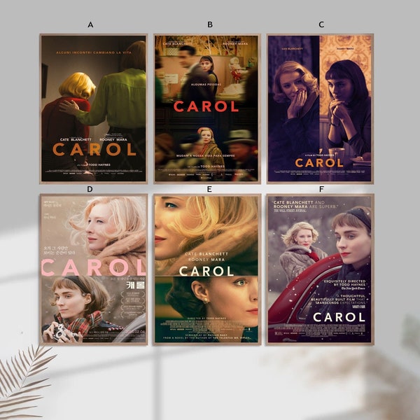 Carol Movie Poster Etsy