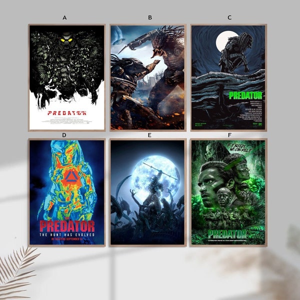 The Predator Filmklassiker Leinwand Poster ungerahmt-8x12''16x24''24x36''