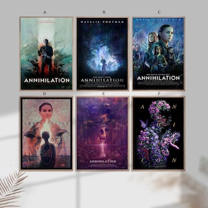 Póster de lienzo de película clásica de aniquilación para decoración del hogar sin marco, 8 x 12 '', 16 x 24 '', 24 x 36 ''