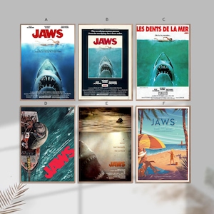 Jaws 1975 film Classic Movie Home Decor Canvas Poster unframe-8x12&#39;&#39;16x24&#39;&#39;24x36&#39;&#39;