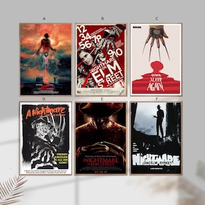 Póster de lienzo de la película clásica Pesadilla en Elm Street, decoración del hogar, sin marco, 8 x 12 &#39;&#39;, 16 x 24 &#39;&#39;, 24 x 36 &#39;&#39;