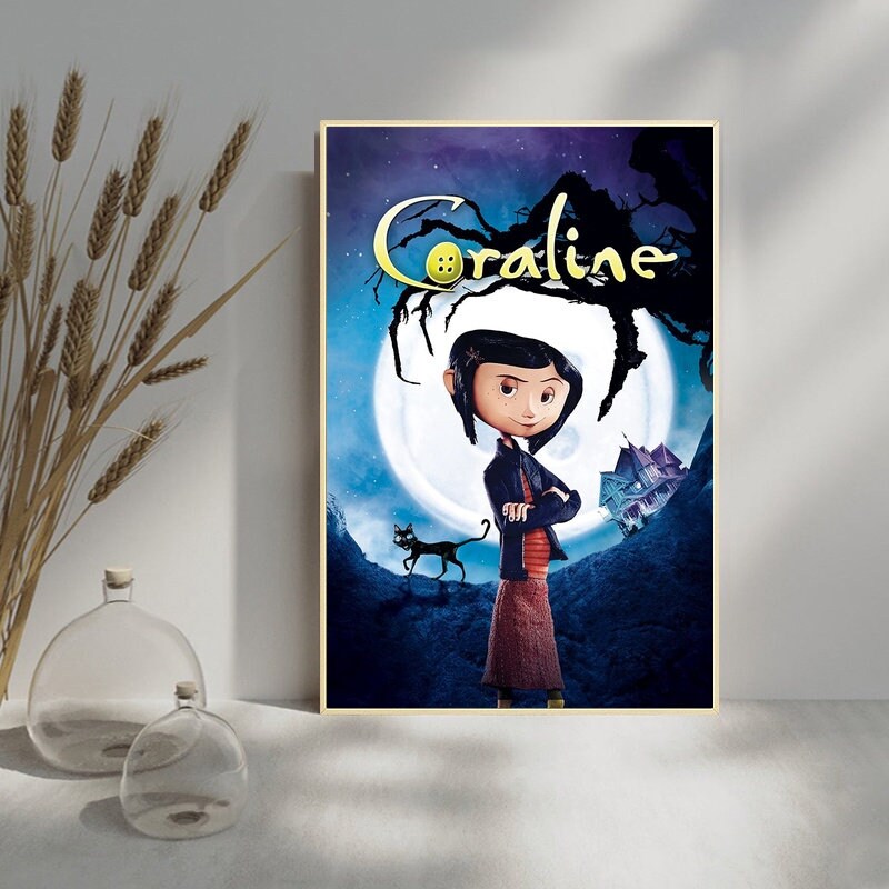 coraline Movie TV show Anime Decorative Painting Canvas Poster Wall Art  Living Room Posters Bedroom Painting