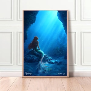 The Little Mermaid 2023 Anime film Classic Movie Home Decor Canvas Poster unframe-8x12''16x24''24x36''