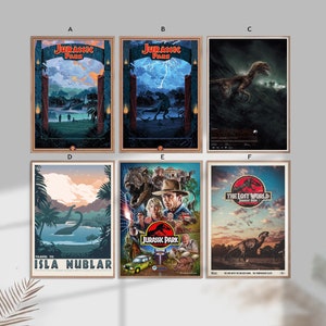 Jurassic Park film Home Decor Canvas Poster unframe-8x12''16x24''24x36''