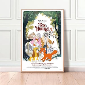 The Fox and the Hound film Classic Movie Home Decor Canvas Poster unframe-8x12&#39;&#39;16x24&#39;&#39;24x36&#39;&#39;