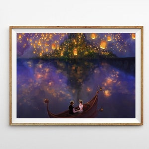 Tangled Anime film Classic Movie Home Decor Canvas Poster unframe-no white border-8x12&#39;&#39;16x24&#39;&#39;24x36&#39;&#39;