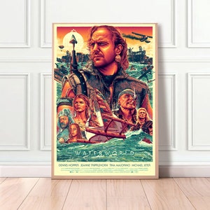 Póster de lienzo de la película Waterworld, película clásica, decoración del hogar, sin marco, 8 x 12 '', 16 x 24 '', 24 x 36 ''