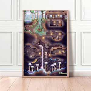 Terraria Game Classic Movie Home Decor Canvas Poster unframe-8x12&#39;&#39;16x24&#39;&#39;24x36&#39;&#39;