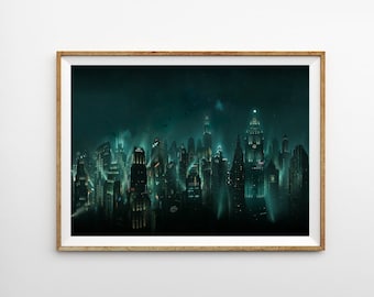 Bioshock Rapture Video Game Home Decor Canvas Poster unframe-8x12''16x24''24x36''