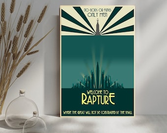 Bioshock Rapture Video Game Home Decor Canvas Poster unframe-8x12''16x24''24x36''