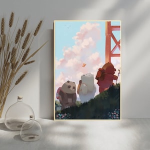 We Bare Bears Anime Film Classic Film Home Decor Leinwand Poster ungerahmt-8x12&#39;&#39;16x24&#39;&#39;24x36&#39;&#39;
