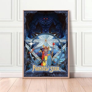 Phantasy star sega art Anime film Classic Movie Home Decor Canvas Poster unframe-8x12&#39;&#39;16x24&#39;&#39;24x36&#39;&#39;