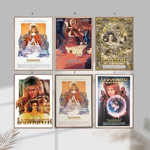 Póster de lienzo de película clásica de laberinto para decoración del hogar sin marco, 8 x 12 &#39;&#39;, 16 x 24 &#39;&#39;, 24 x 36 &#39;&#39;