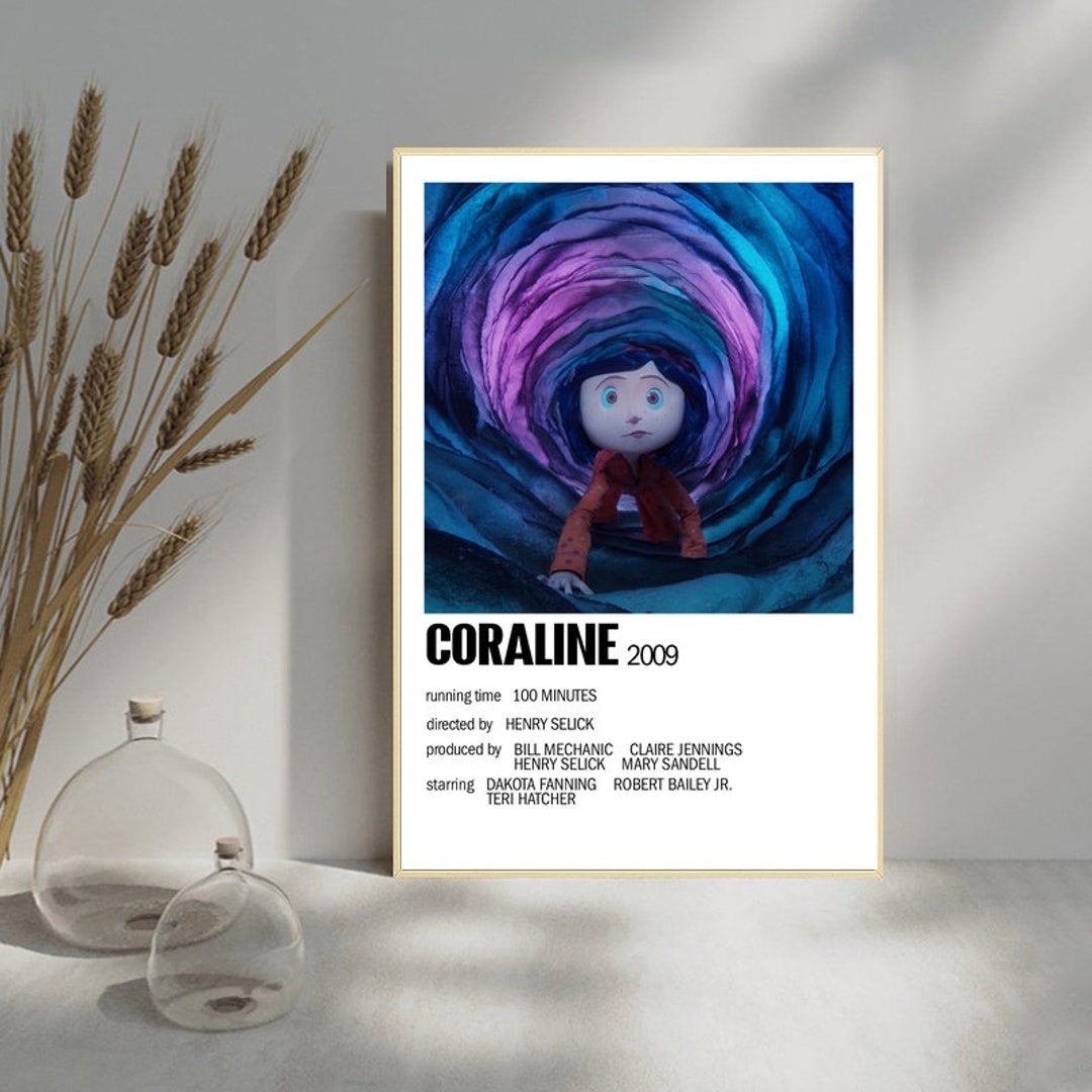 Coraline Anime Film Classic Movie Home Decor Canvas Poster Unframe-8x12 ...