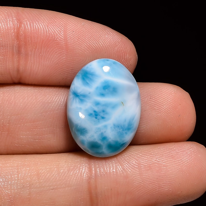 Unique Top Grade Quality 100/% Natural Larimar Oval Shape Cabochon Loose Gemstone For Making Jewelry 12.5 Ct 20X15X6 mm SG-75