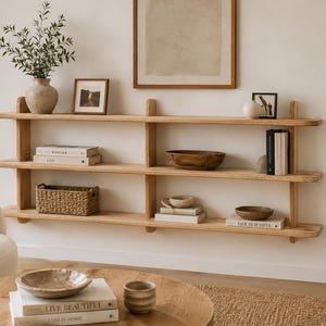 Étagère murale en bois pour salon, cuisine et entrée | Petite ou grande