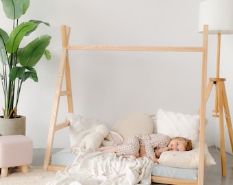 Handmade Floor Teepee Bed for Toddlers Cozy Sleep and Play Space