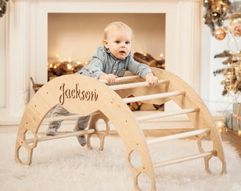 Montessori furniture, Climbing arch, Wooden play gym, Kids climber Montessori baby gym Personalized Toddler climber Climbing furniture