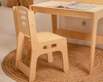 Small toddler chair to the table