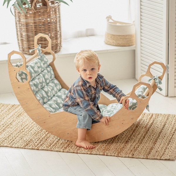 Cuscino per Arch Rocker, Cuscino per bambini in cotone 100%, Cuscino per Arco da arrampicata, Mobili Montessori