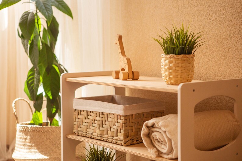 Montessori Toy Book Shelf for Kids Modern Nursery Shelving Etsy