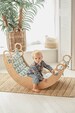 Climbing Arch with Pillow, Baby standing walking toys, Montessori furniture, Toddler First christmas gift, Wooden baby gym Montessori rocker 