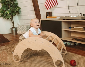 Montessori furniture, Climbing arch, Wooden play gym, Kids climber Montessori baby gym Toddler climber Climbing furniture