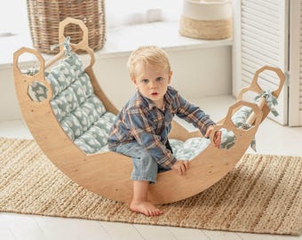 Personalized Montessori Climbing Arch with Pillow for Toddler Playroom & Nursery