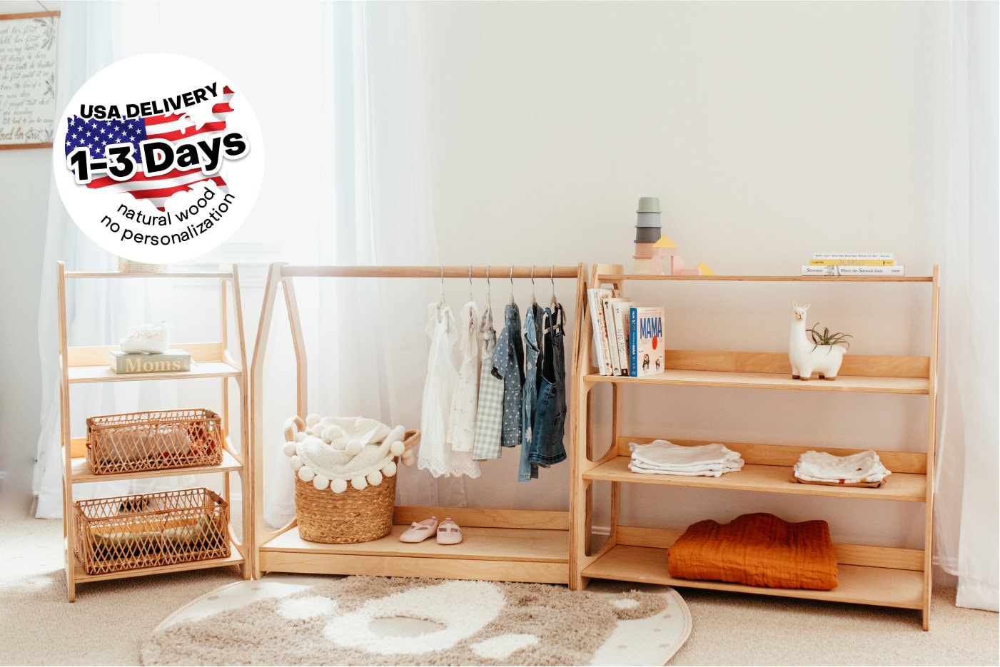 Toddler's Clothes Rack - WoodandHearts