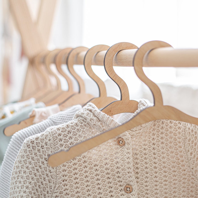 Newborn Baby Wardrobe Organizer Clothing Rack, Shelves, and Hangers