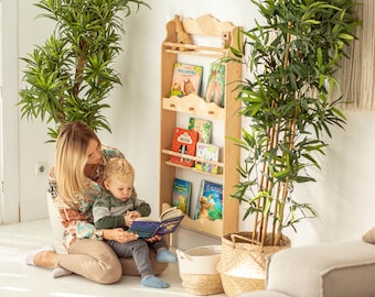 Montessori Bücherregal für Kleinkindzimmer, Kinderzimmer Bücherregal, Schwimmende Bücherregale, Montessori Möbel, Aufbewahrung und Organisation