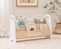 Montessori Toddler Bookshelf, Personalized Nursery Bookcase, First Birthday or Christmas Gift