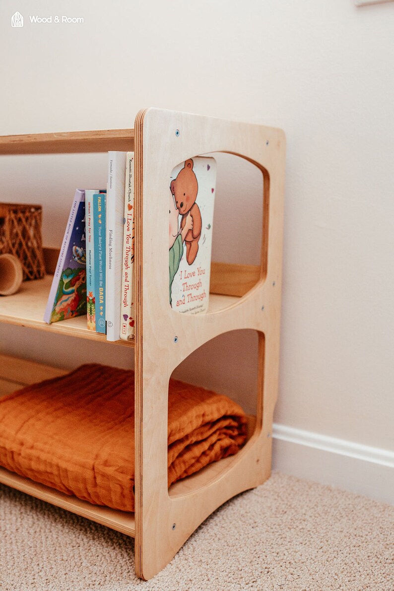 Montessori-Spielzeugregal aus Holz | Organizer für Kinderzimmer und Spielzimmer Bild 9