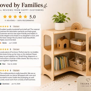 Corner Toy Storage Shelf for Playroom, Montessori Wooden Nursery Organizer image 2