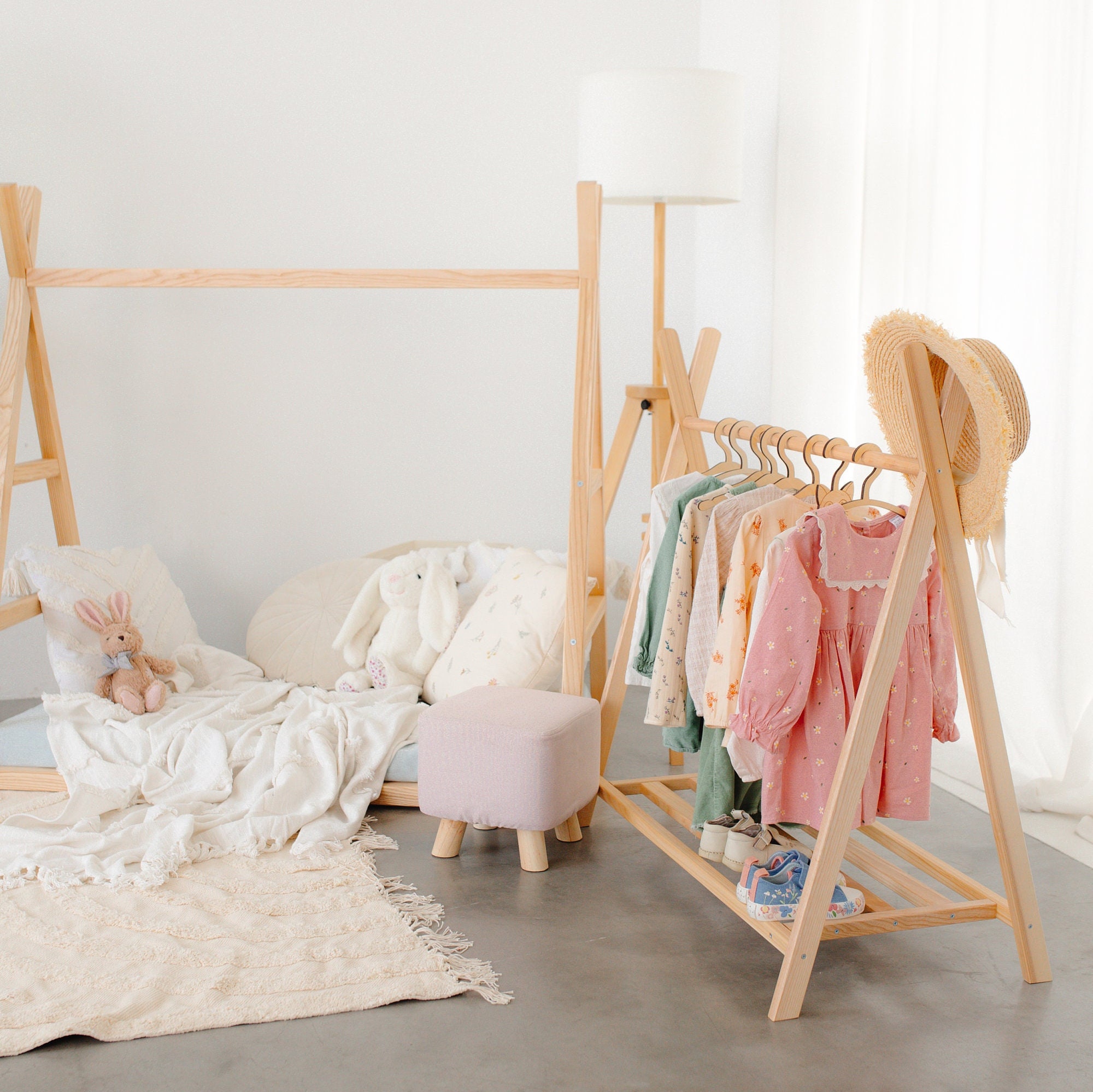 Newborn Baby Wardrobe Organizer: Clothing Rack, Shelves, and Hangers ...