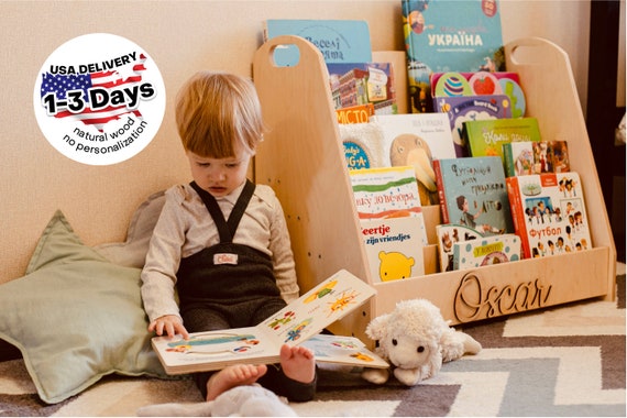 Libreria Montessori per bambini, Grande libreria moderna, Scaffale per bambini  Portalibri Mobili Montessori -  Italia