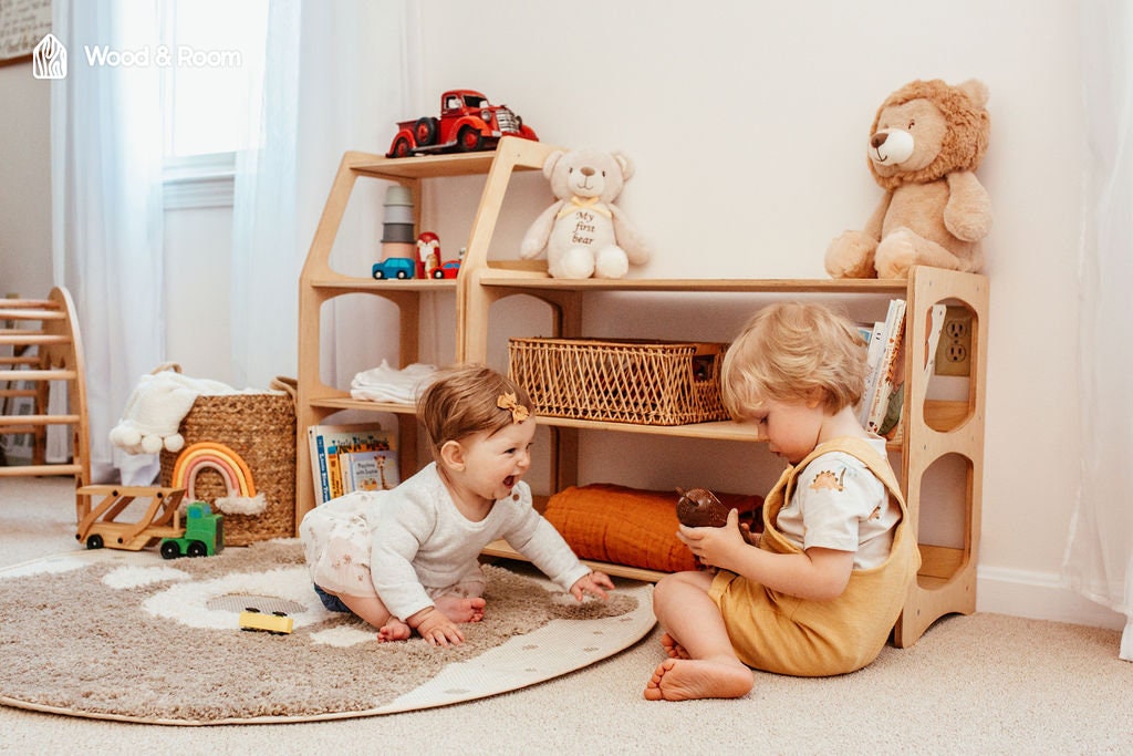 Wooden Montessori Shoe Rack, Kids Bookshelf, Newborn Gift, First Birthday  Gift, First Steps 
