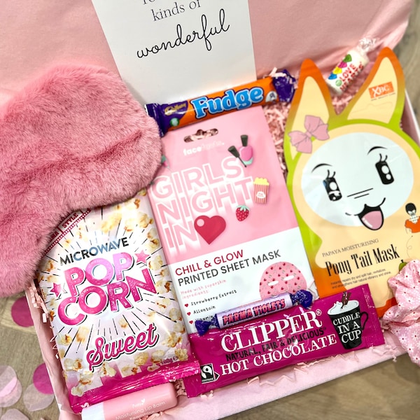 GIRLS Pamper BOX, cadeaux d'anniversaire pour fille/nièce/petite-fille/amie, cadeau de devenir grande soeur, cadeaux de soirée pyjama, articles de fête, dorloter