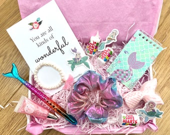 The little mermaid box, birthday gift ideas for young girls, party favours for girls, sleepover gifts, big sister gifts, mermaid gifts