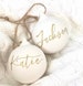 Handwritten Personalised Christmas baubles | wedding favours | Christmas ornaments | winter wedding decorations | winter wedding 