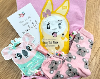 Caja de regalos para niñas / Caja de cumpleaños para niñas pequeñas / Caja de mimos / Regalos de fiesta / Cesta de mimos para niñas pequeñas / Regalos para pijamadas
