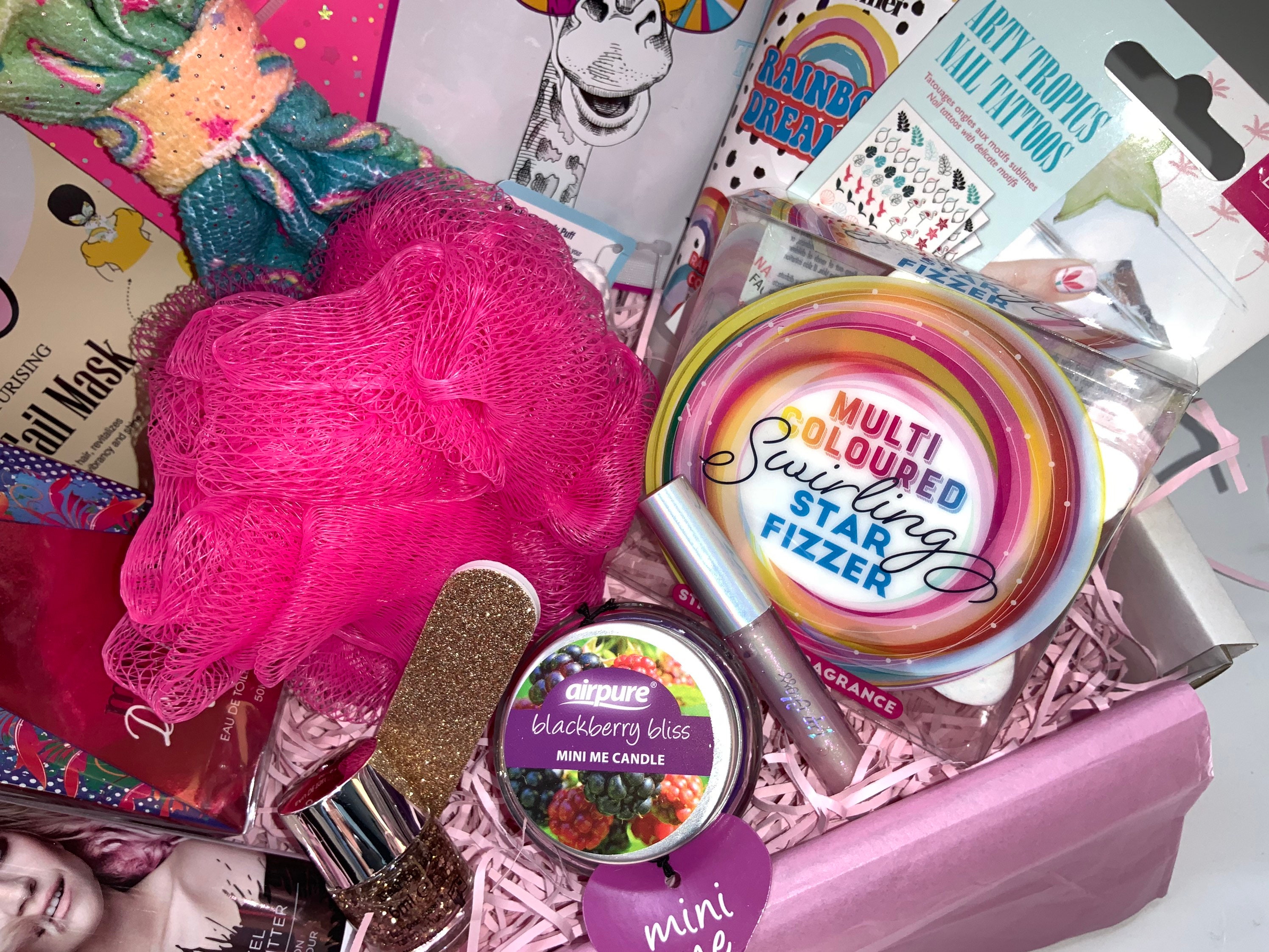 Girls Teen Birthday Pamper Hamper For Her Rainbow Gift Box Set Etsy
