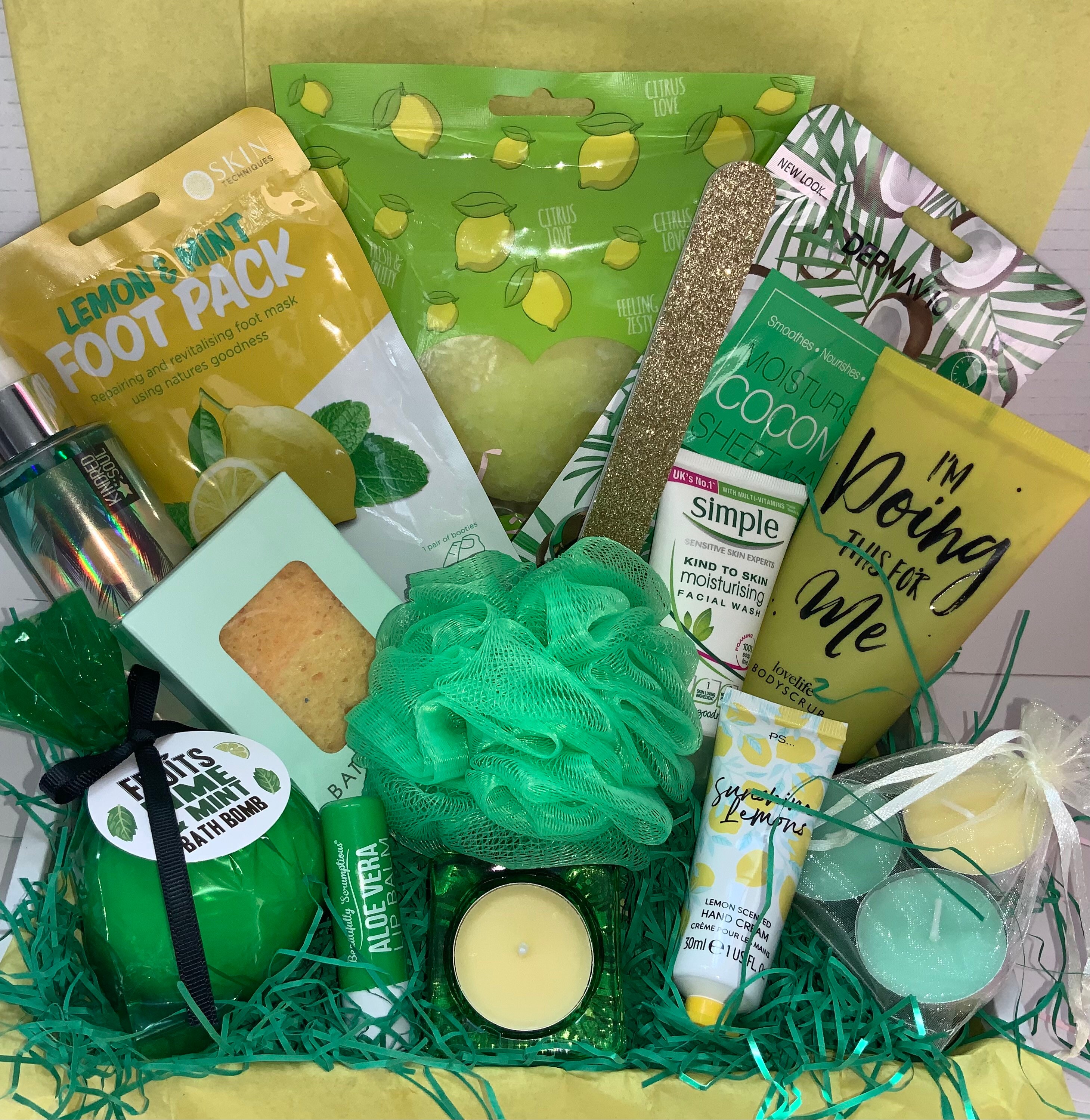 Ladies Teen Girls Birthday Pamper Hamper Lemon Lime Mint Etsy UK