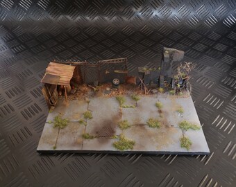 Diorama, 1:35/32 Endzeit Landschaft für Modelle, Post-Apokalypse Display